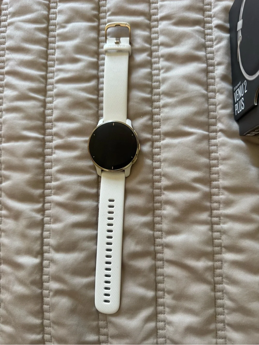 Garmin Venu 2 Plus Smartwatch - White and gold